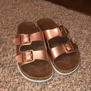 Rose Gold Madden Girl Sandals size 10